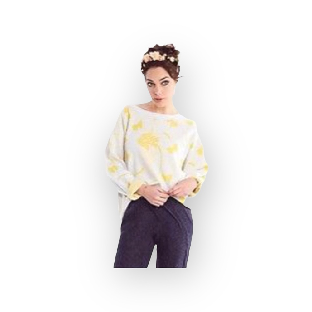 new Wildfox Couture  Pasta Delices  Vineyard Sweater  Blue Iris Intarsia  S